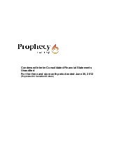 Prophecy Coal - Q2 MD&A & Interim F...